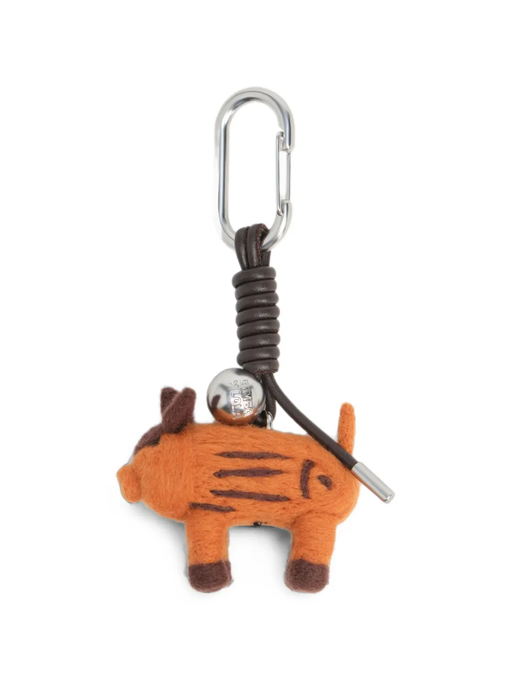 BIMBA Y LOLA felted wild boar key ring Bruin