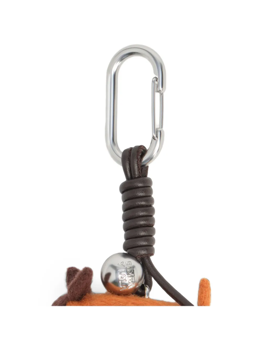 BIMBA Y LOLA felted wild boar key ring Bruin