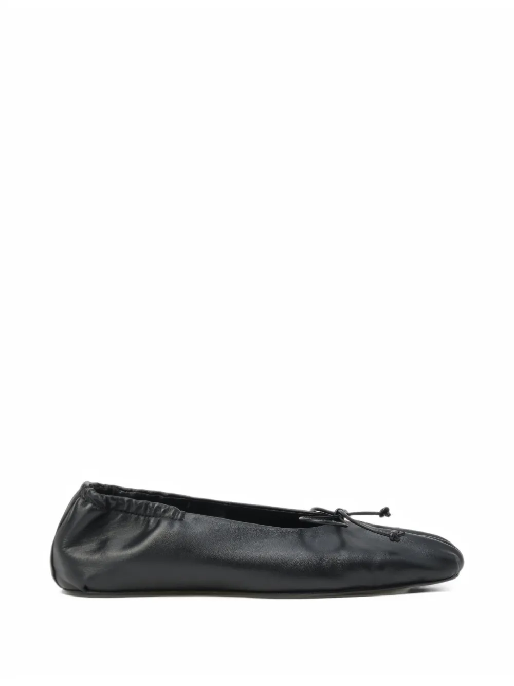 BIMBA Y LOLA Ballerina in pelle con ruches color nero