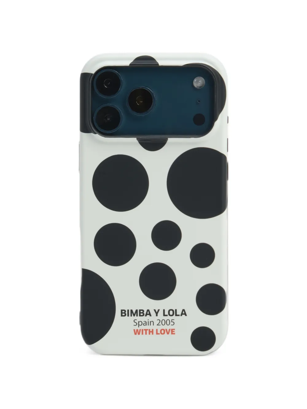 BIMBA Y LOLA polka dot logo-print iPhone 17 Pro case - Bianco