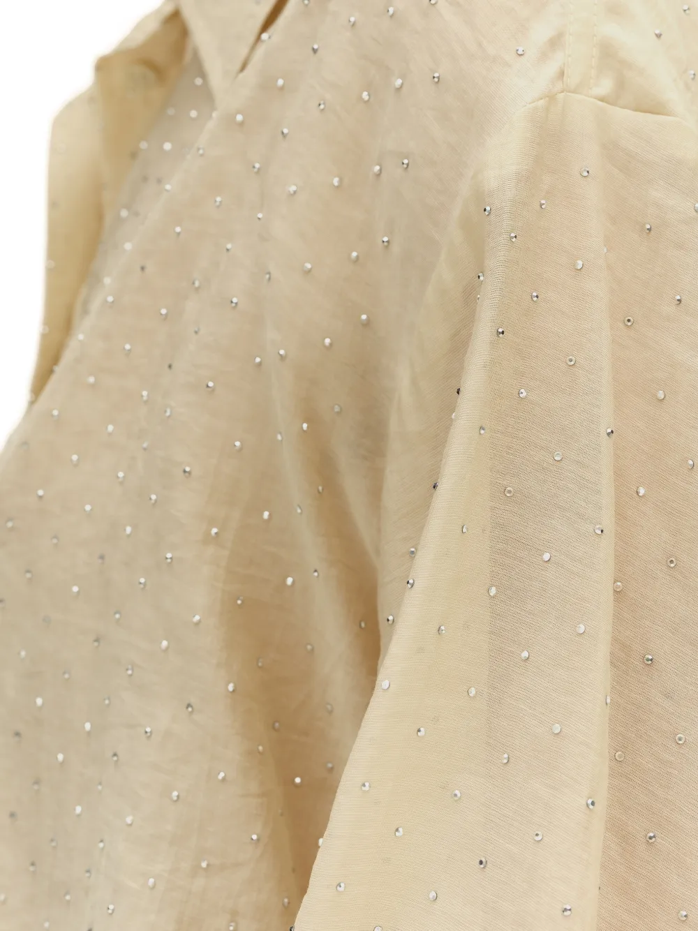 BIMBA Y LOLA boxy sand shirt with stones Beige