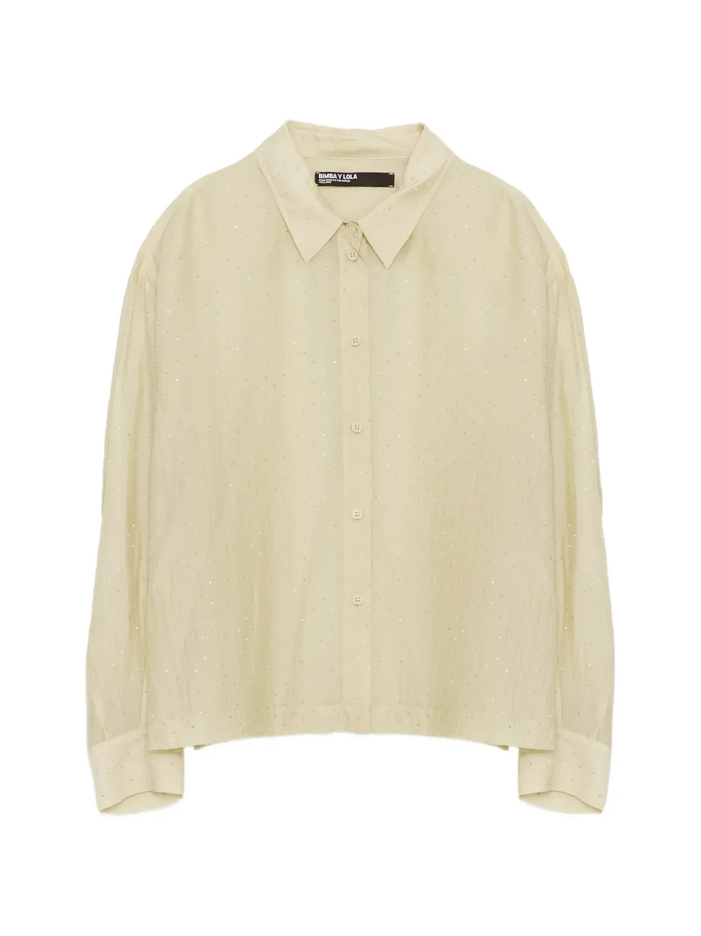 BIMBA Y LOLA boxy sand shirt with stones Beige