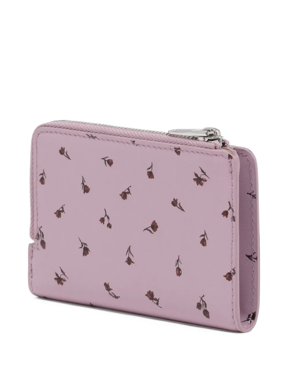 BIMBA Y LOLA mauve mini tulip leather compact wallet Roze