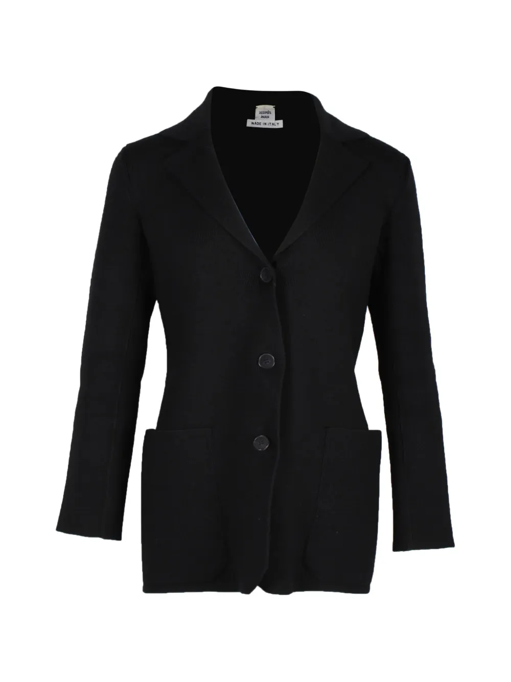 Hermès Pre-Owned Knit single-breasted blazer - Schwarz