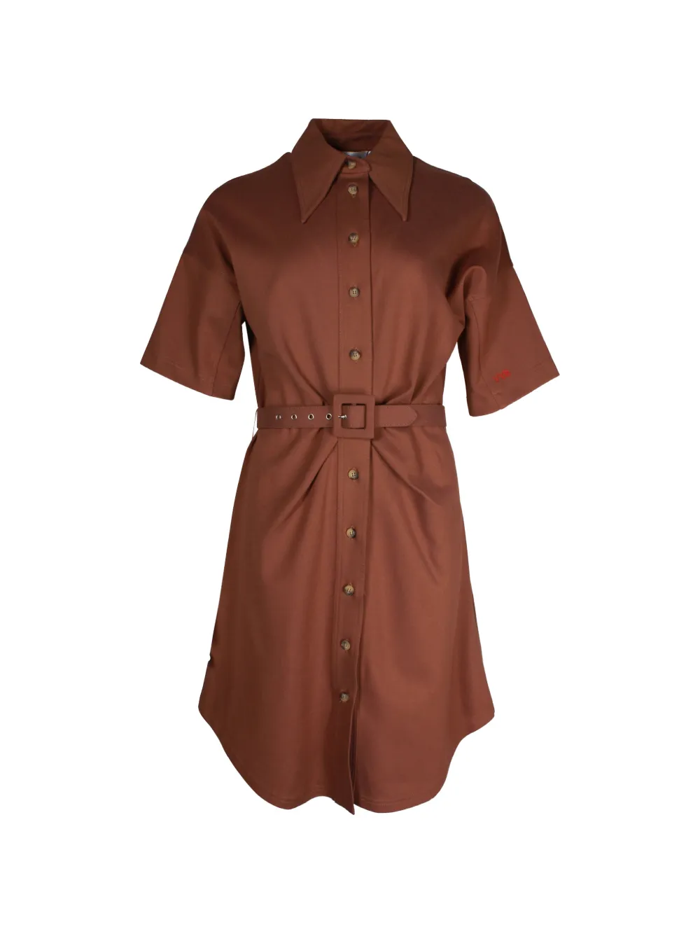 Victoria Beckham belted shirt dress - Brown