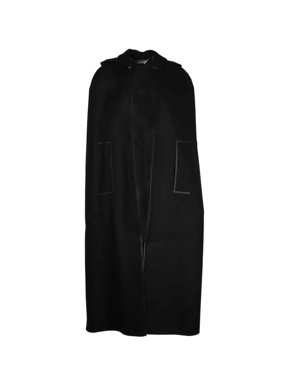 Valentino Garavani Pre-Owned button-collar cloak - Black