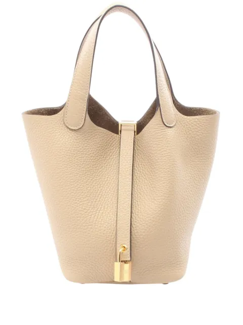 Hermès Pre-Owned bolsa de mano Picotin Lock 18 Eclat de piel Clemence y Swift 2025