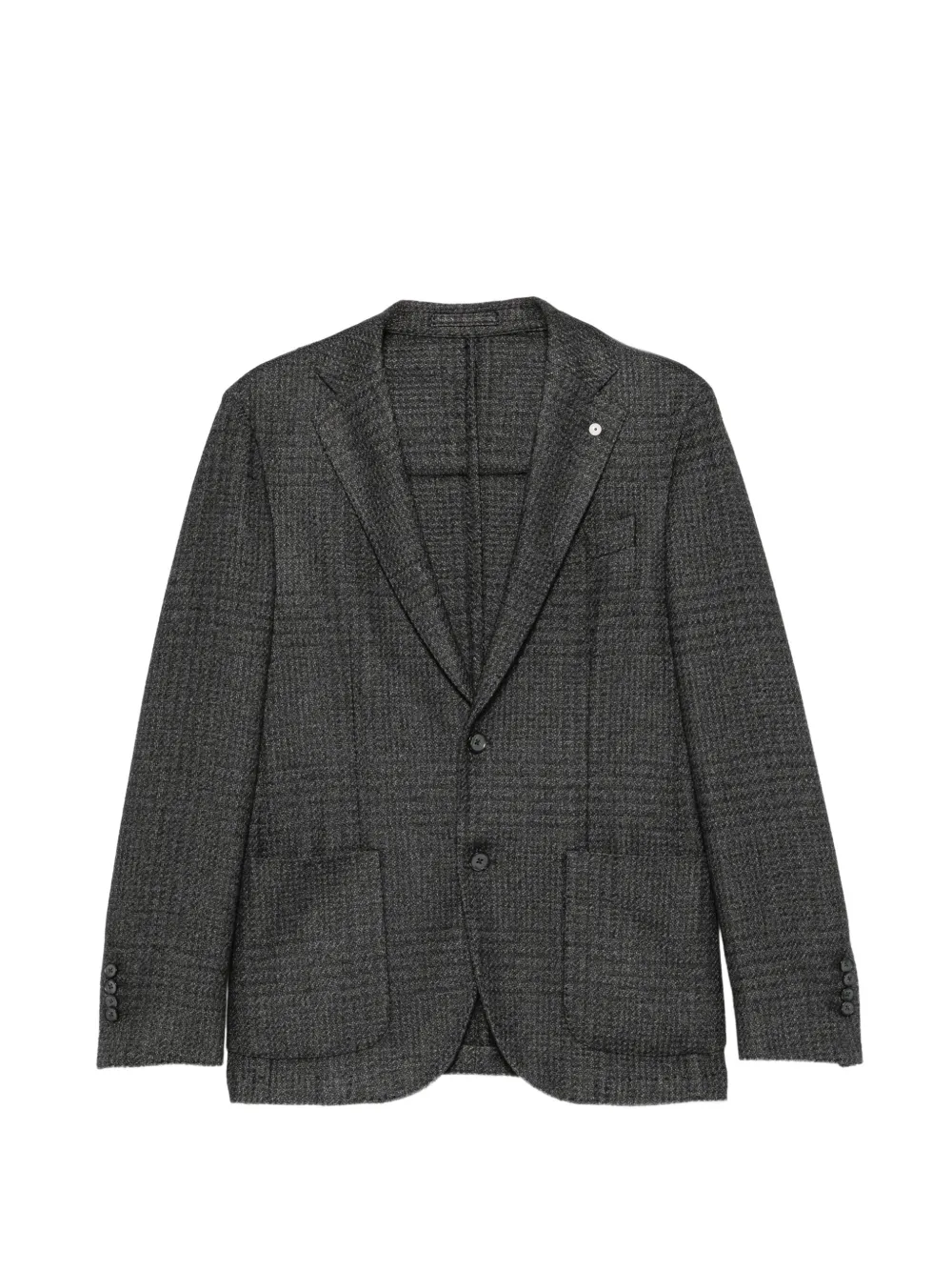 LUIGI BIANCHI MANTOVA Prince of Wales-check blazer - Grau