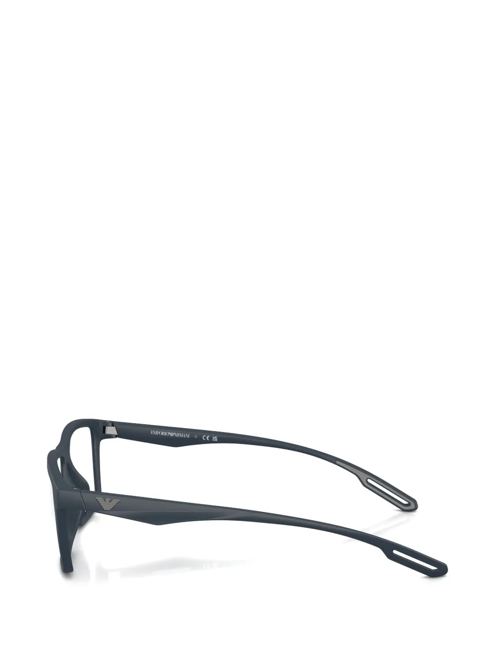 Emporio Armani Zonnebril met rechthoekig montuur Blauw
