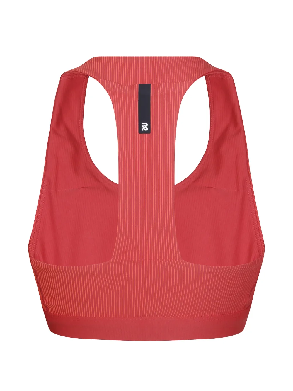 Belly Bandit striped Cadence™ scoop-neck T-back run bra Rood