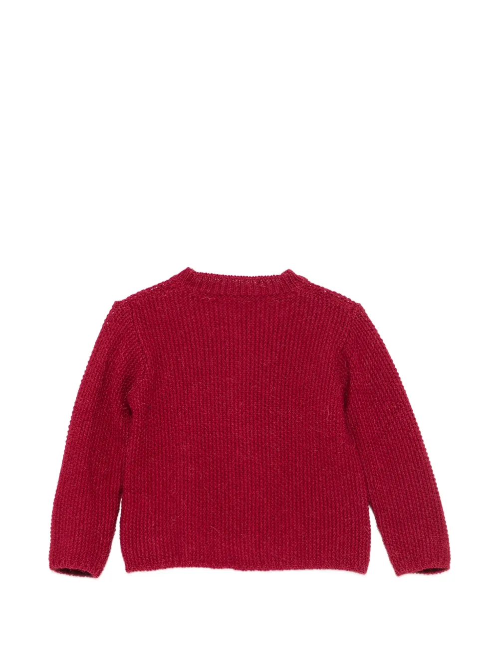 TEDDY & MINOU chunky-knit button-up cardigan Rood