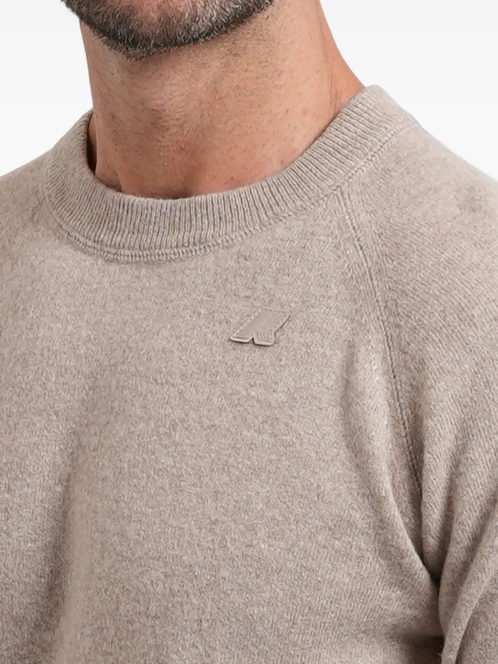 K-Way Fragan trui met logo-patch Beige