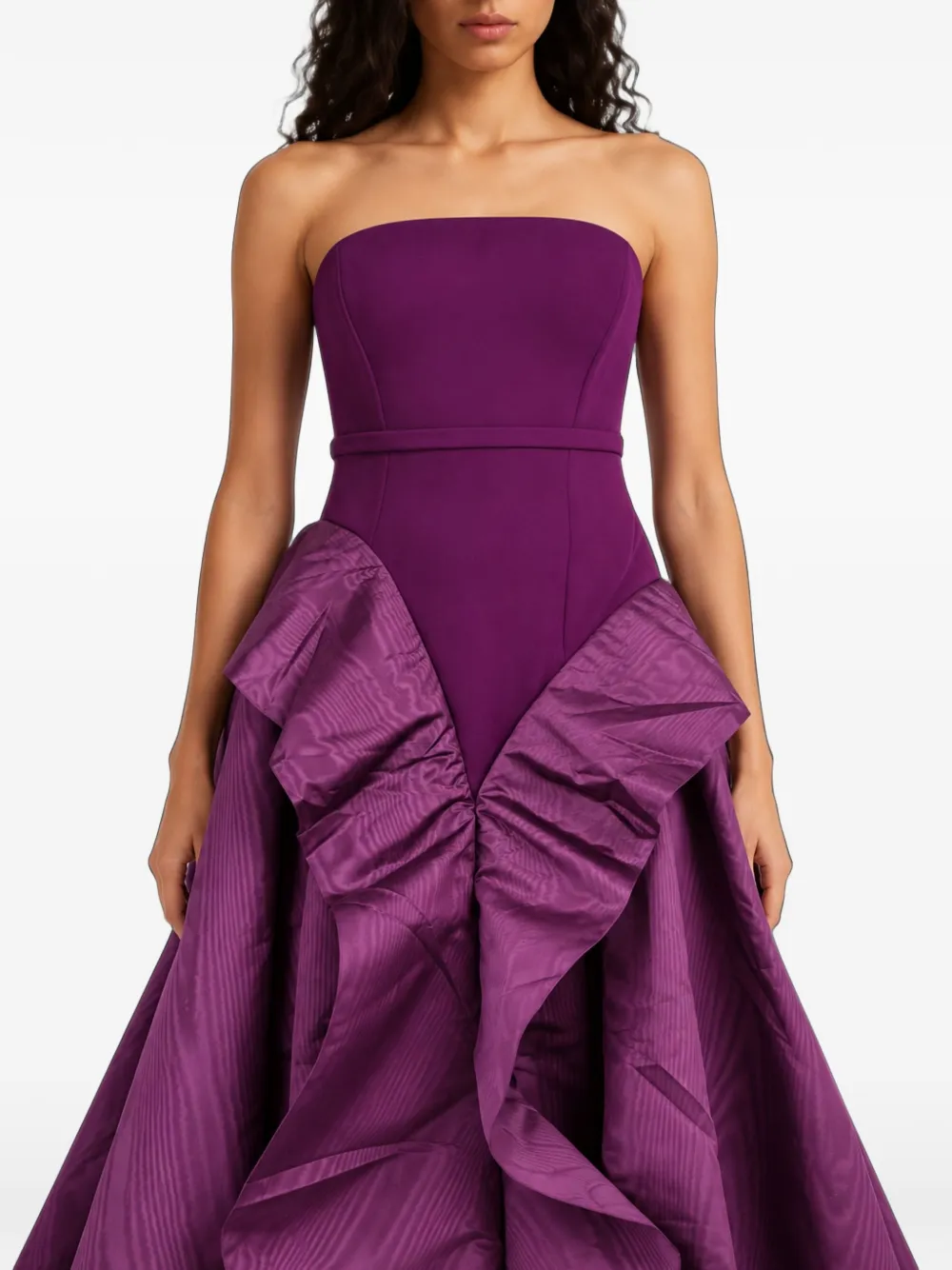 Safiyaa Strapless maxi-jurk Paars