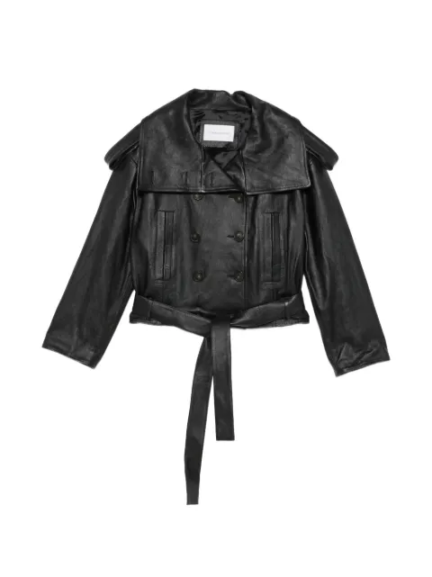 7 For All Mankind double-breasted leather jacket
