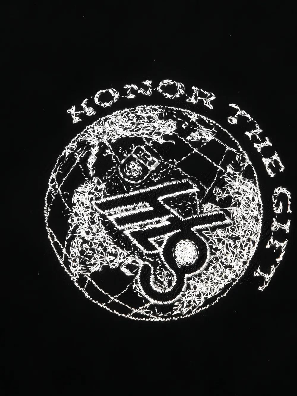 Honor The Gift knitted zip-up polo shirt Zwart