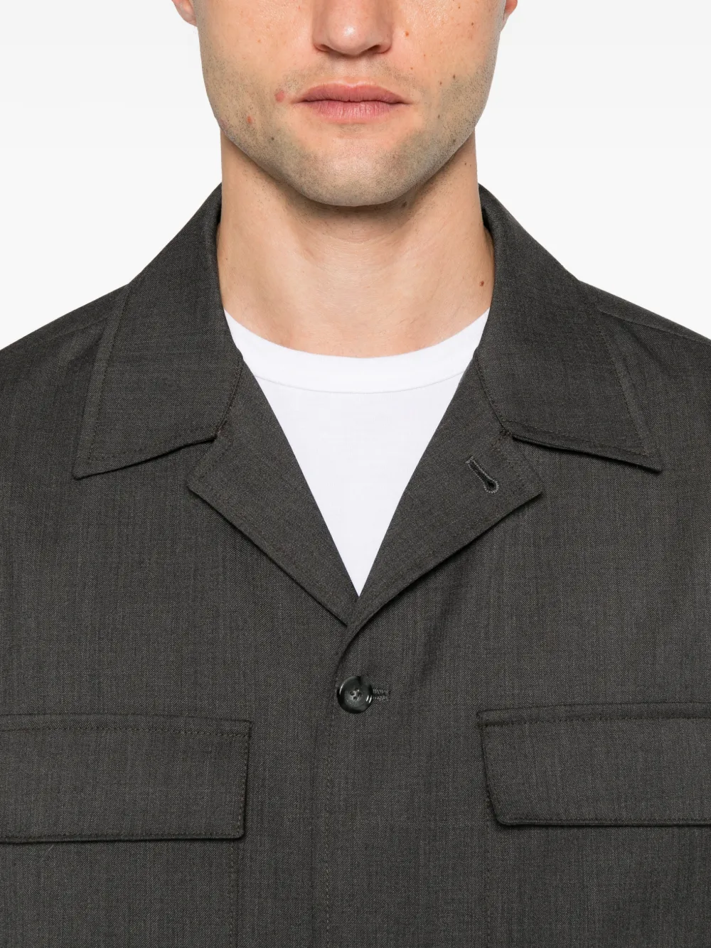 Briglia 1949 button-up chest-pocket jacket Grijs