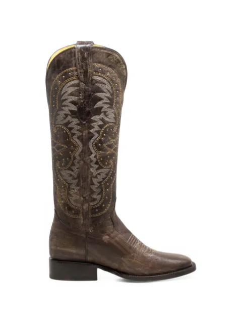 NORTALIE Arena embroidered leather cowboy boots