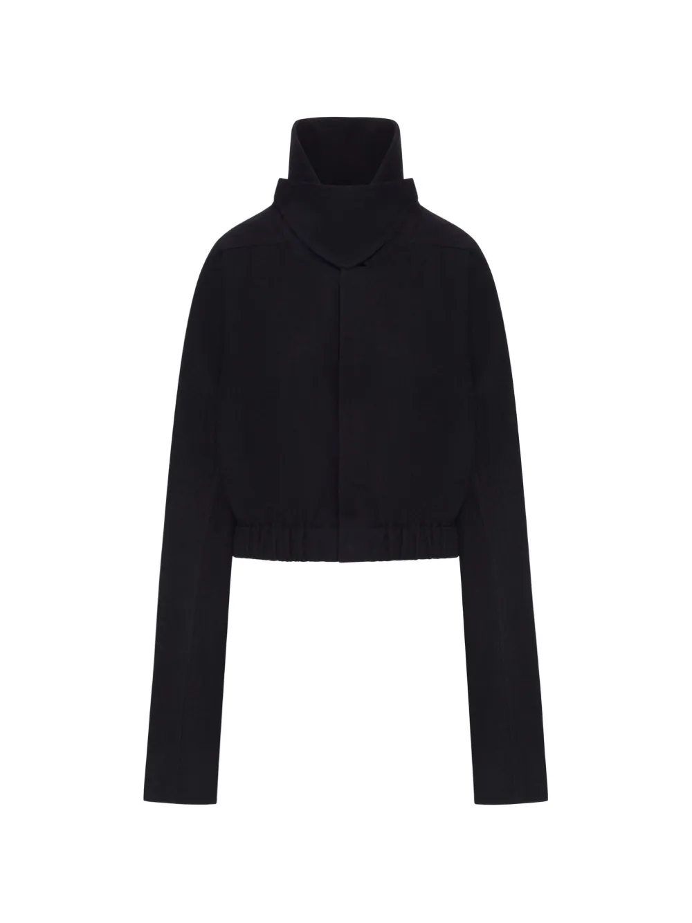Rick Owens high-neck cropped jacket Zwart