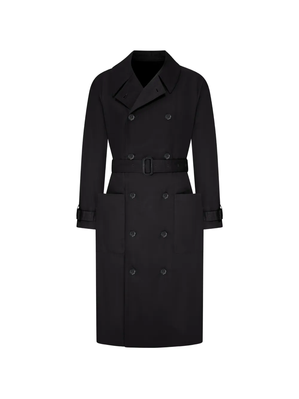 soshiotsuki double-breasted belted coat - Nero
