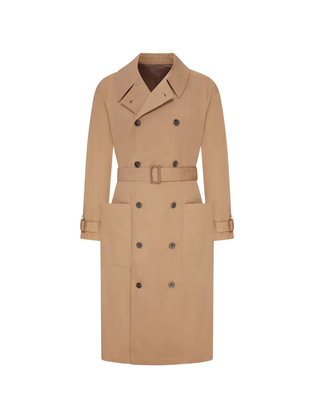 soshiotsuki belted double-breasted trench coat - Toni neutri