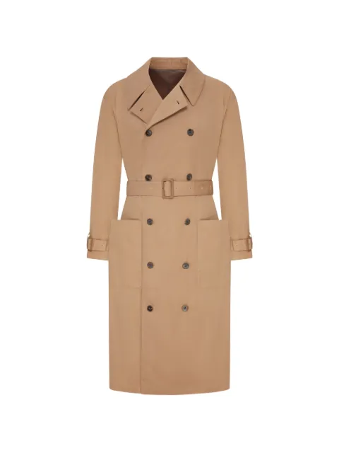 soshiotsuki belted double-breasted trench coat