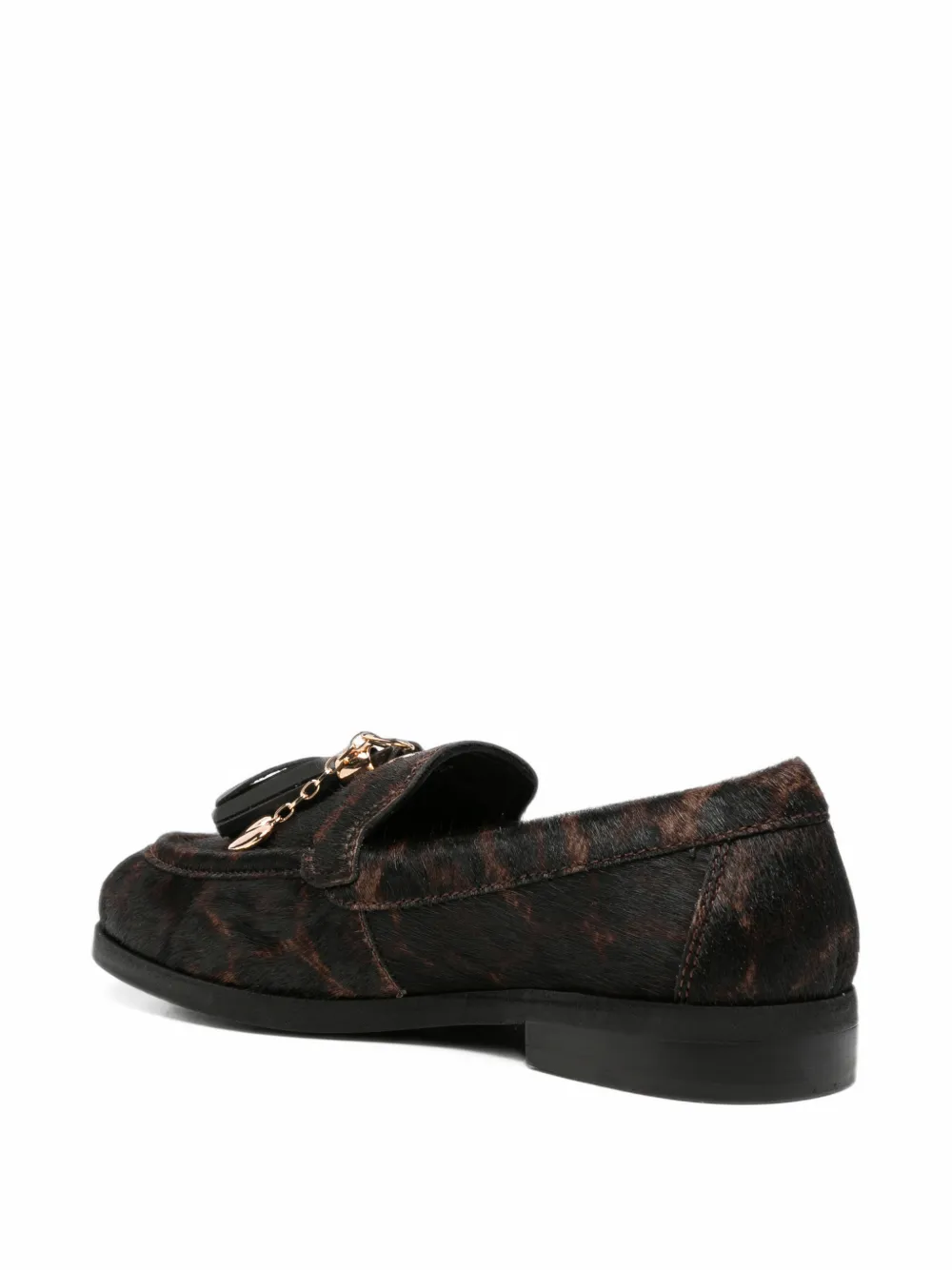 Apepazza Tassel-detail Leopard-print Loafers In Animal Print
