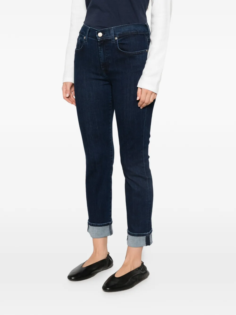 7 For All Mankind relaxed skinny jeans Blauw