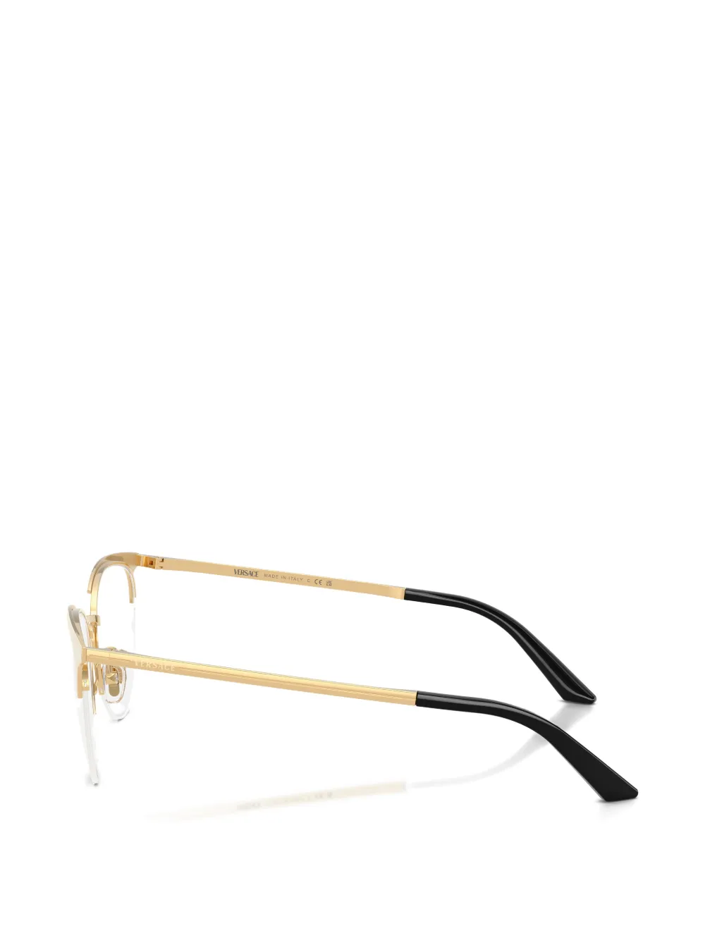 Versace Eyewear Bril met half montuur Goud