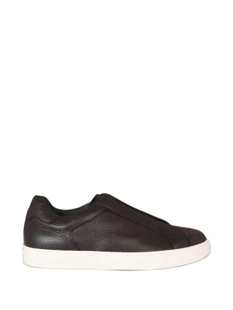 Doucal's Clay grained-leather sneakers