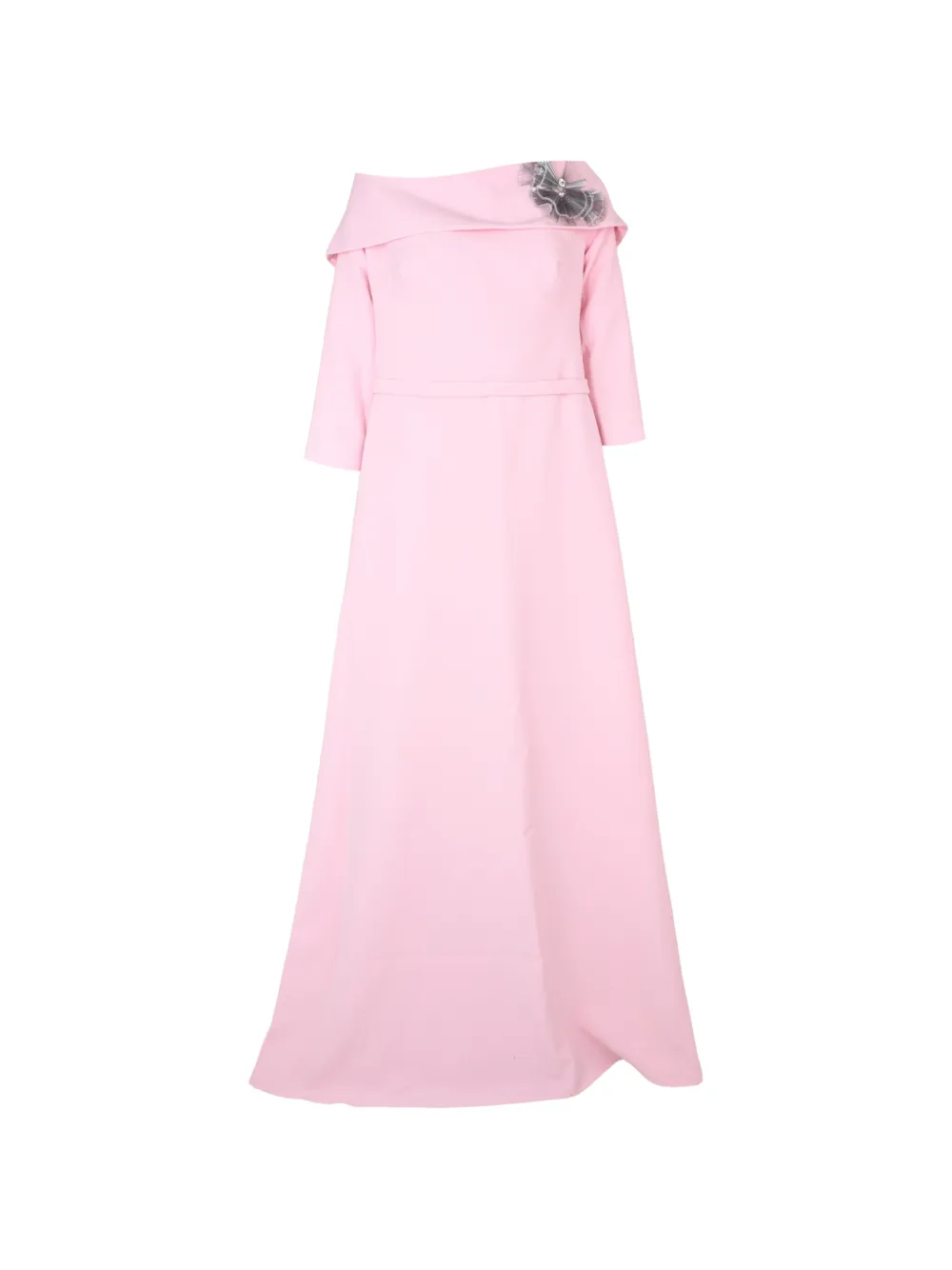 Safiyaa Off-shoulder maxi-jurk met strikdetail Roze