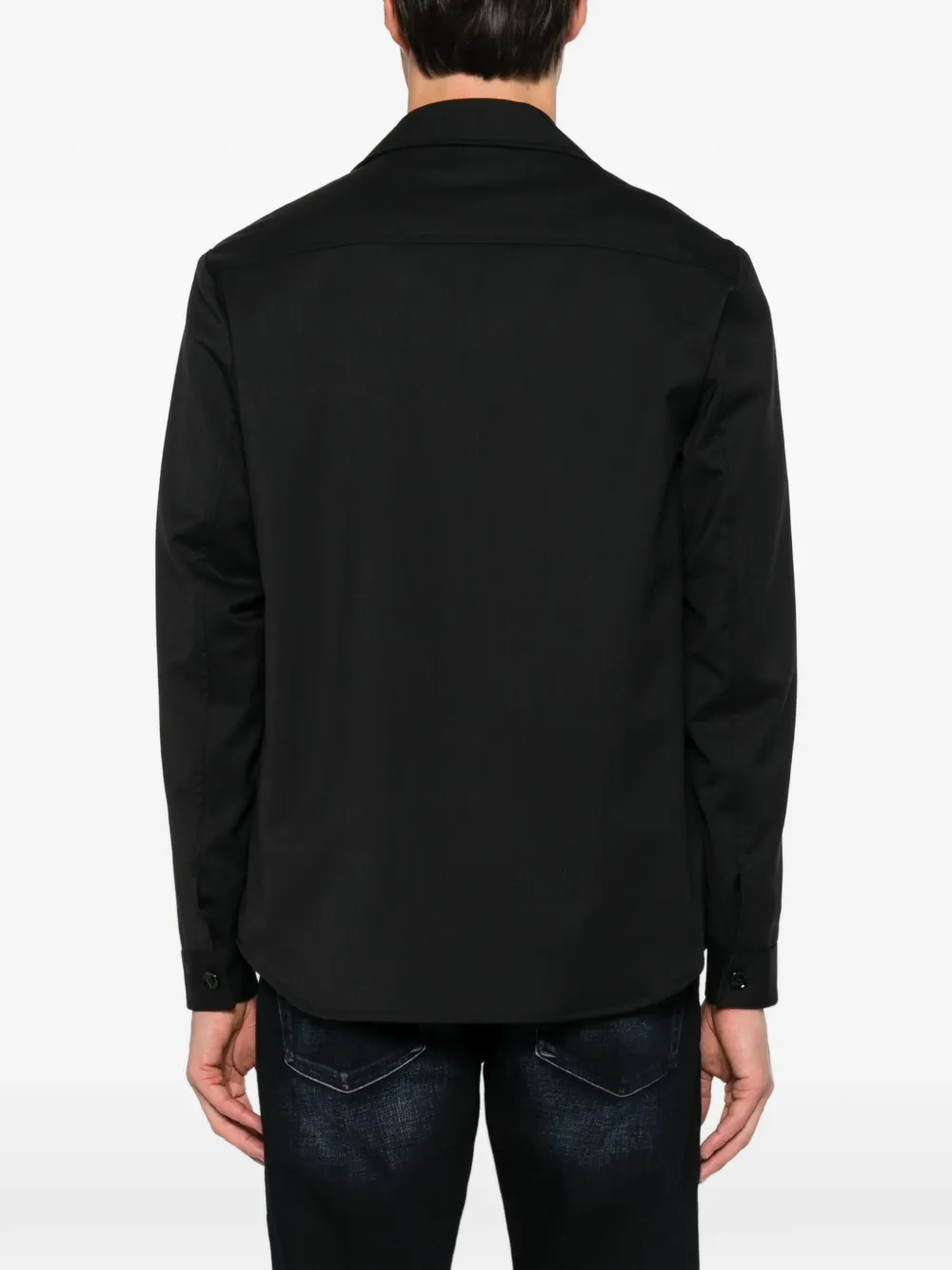 Briglia 1949 flap-pocket shirt jacket Zwart