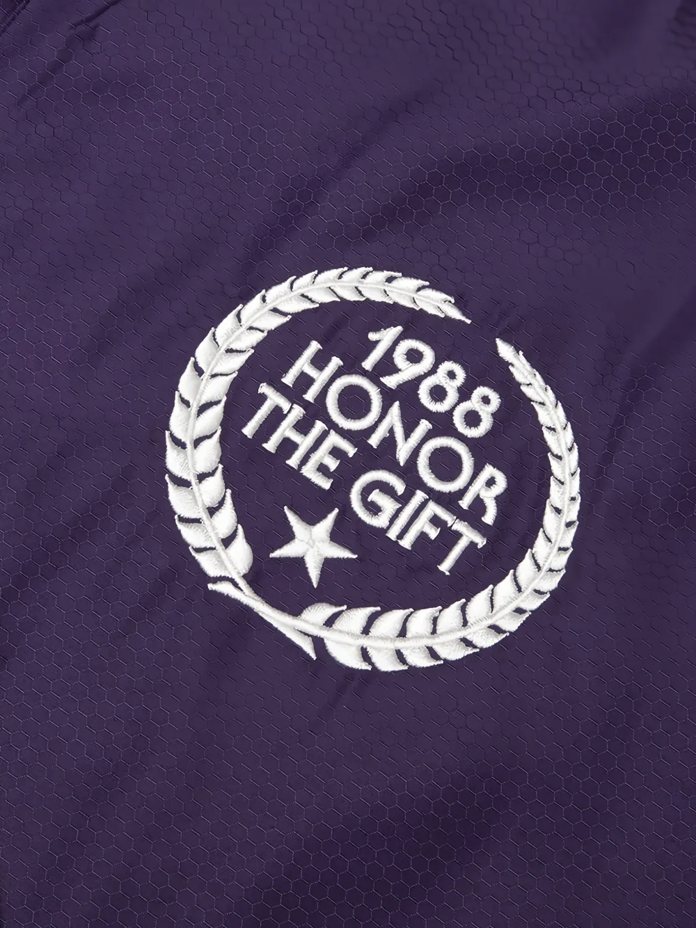 Honor The Gift Honeycomb logo-embroidered track jacket Paars