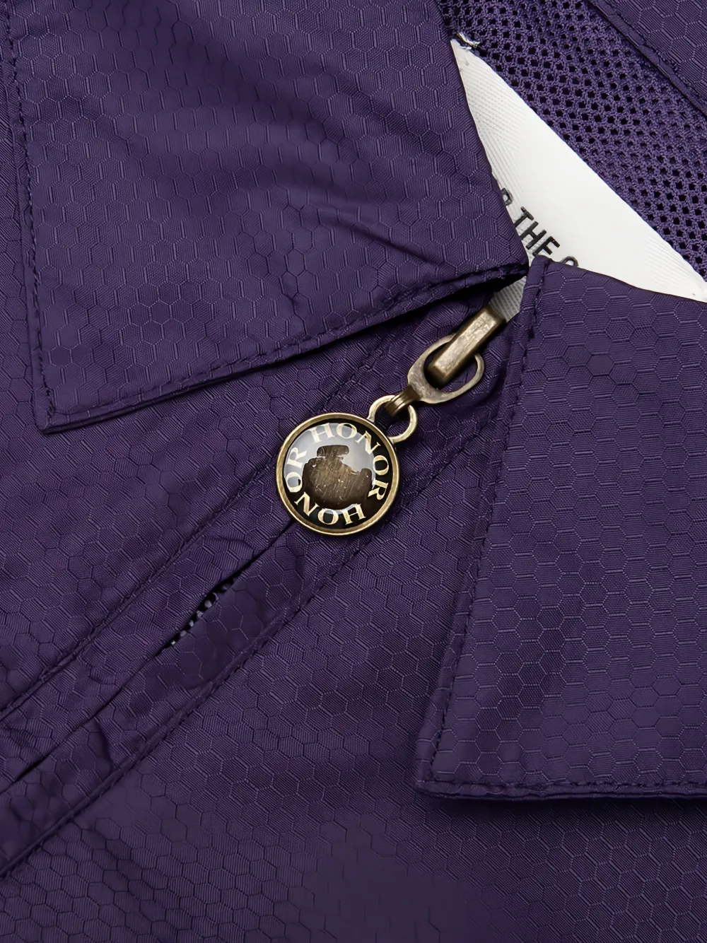 Honor The Gift Honeycomb logo-embroidered track jacket Paars
