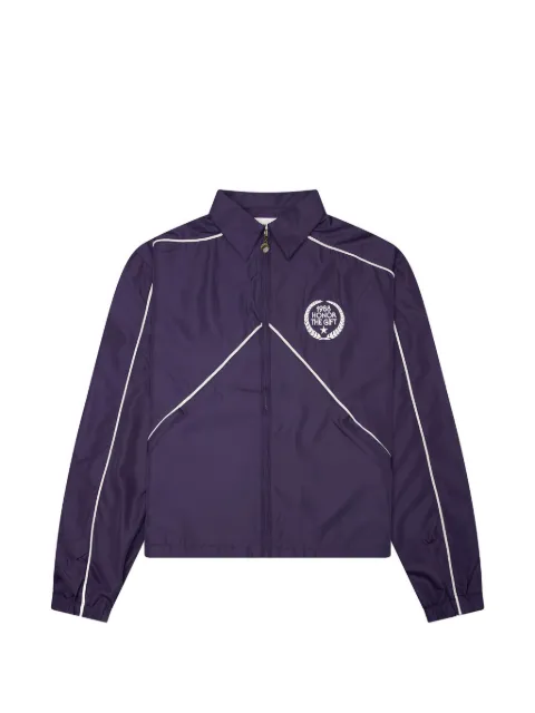 Honor The Gift Honeycomb logo-embroidered track jacket
