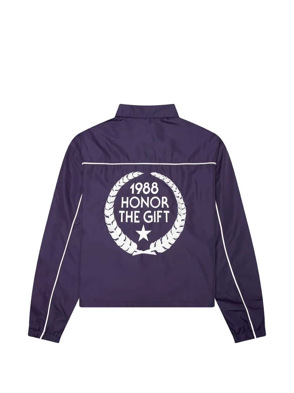 Honor The Gift Honeycomb logo-embroidered track jacket Paars