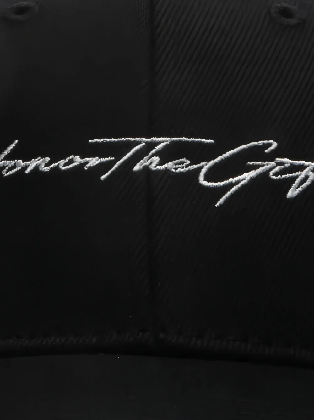 Honor The Gift Script logo-embroidered cap Zwart