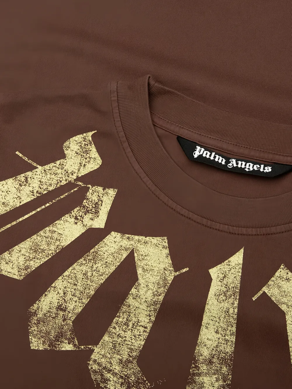 Palm Angels logoprint ruimvallend T-shirt Bruin