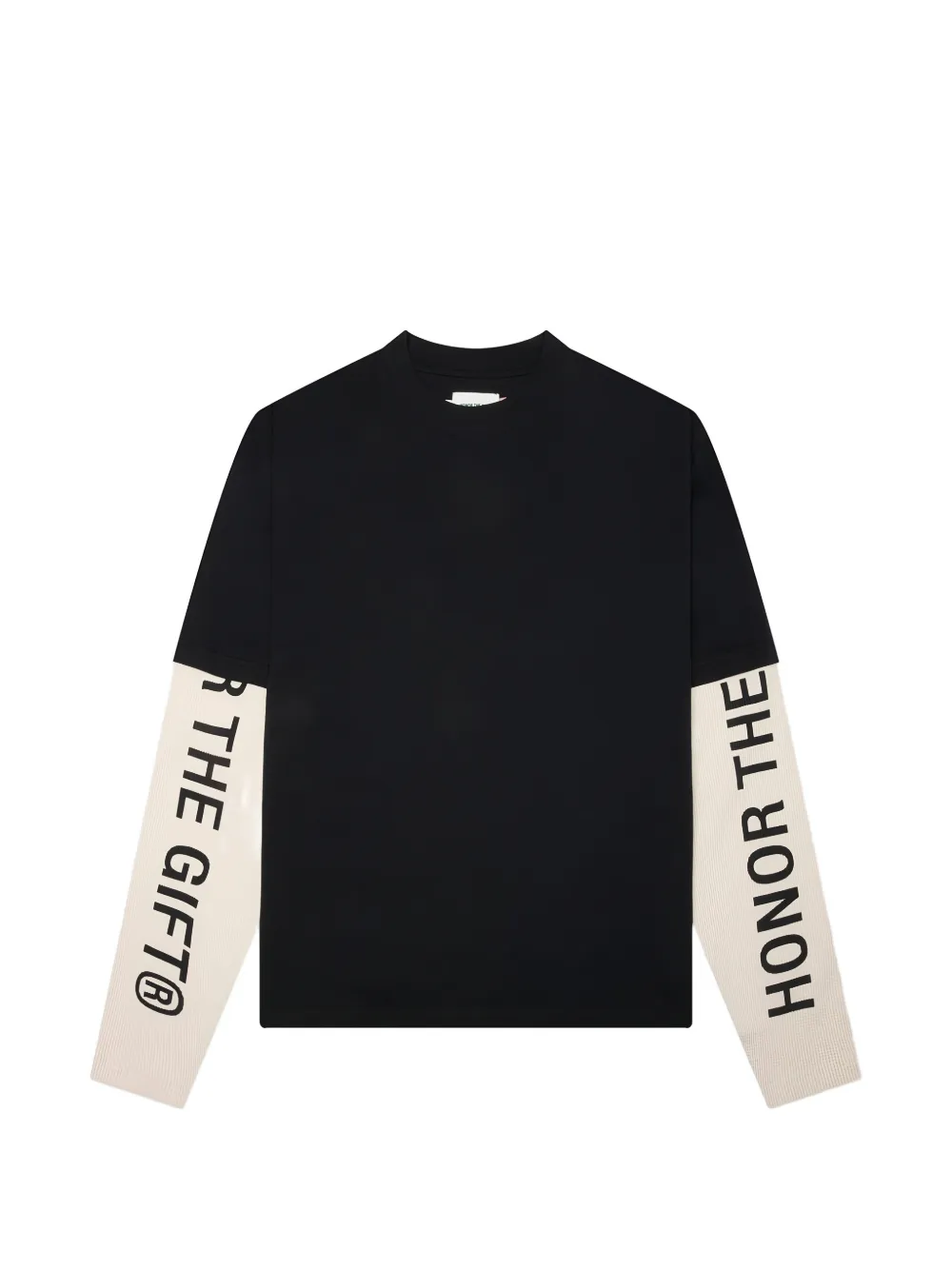 Honor The Gift logo-print double-sleeve T-shirt - Noir Honor The Gift logo-print double-sleeve T-shirt - Noir