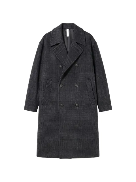 Hevo Tricaseq double-breasted checked coat