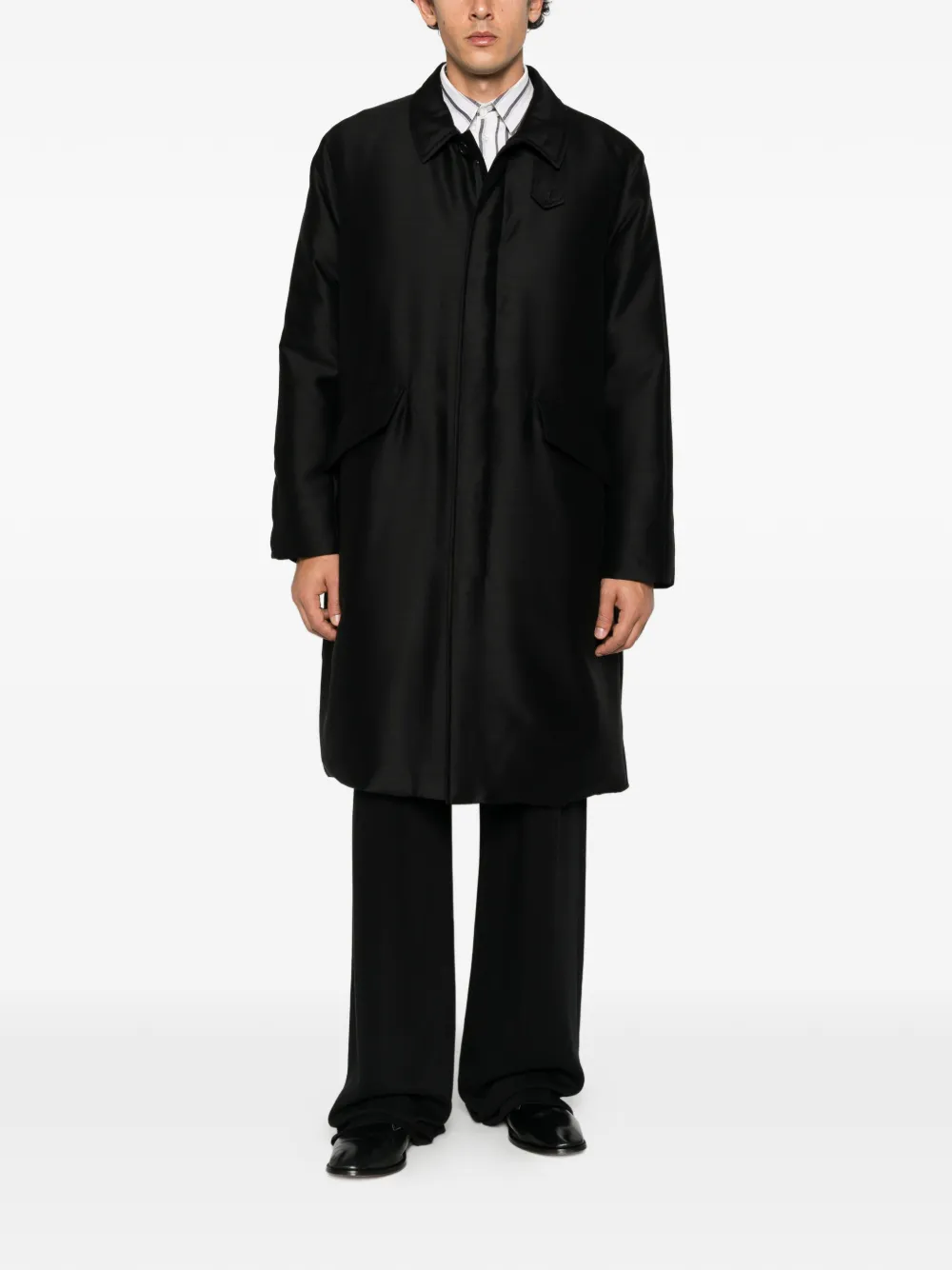 Undercover buttoned-vent coat Zwart