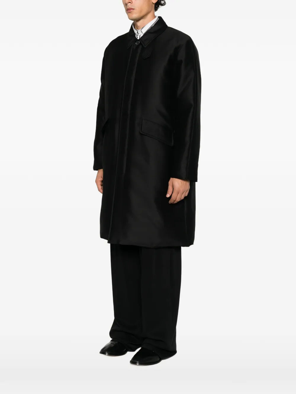 Undercover buttoned-vent coat Zwart