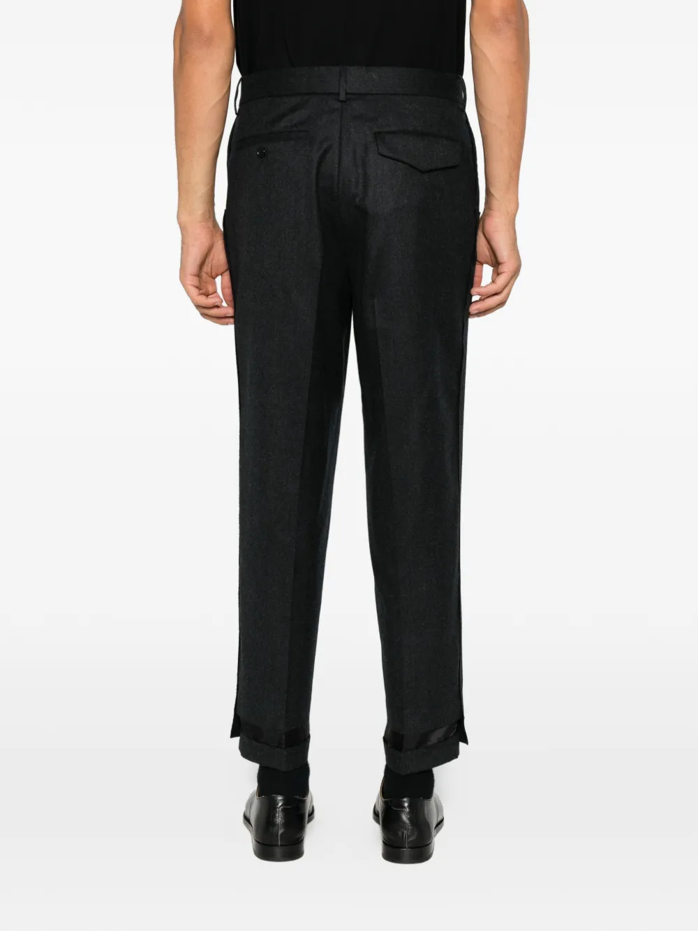 Undercover pleated tapered trousers Grijs