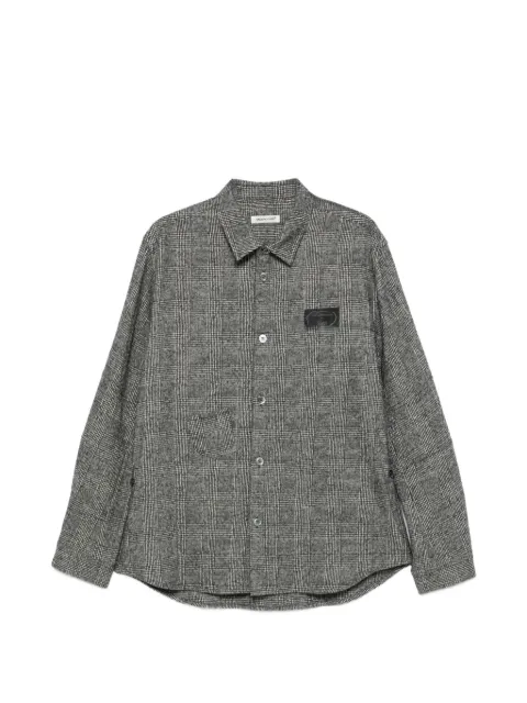 Undercover Prince of Wales check logo-patch shirt