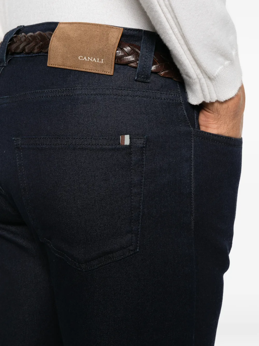 Canali straight-leg jeans Blauw
