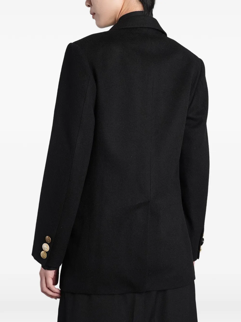 Junya Watanabe mismatched-button jacket Zwart