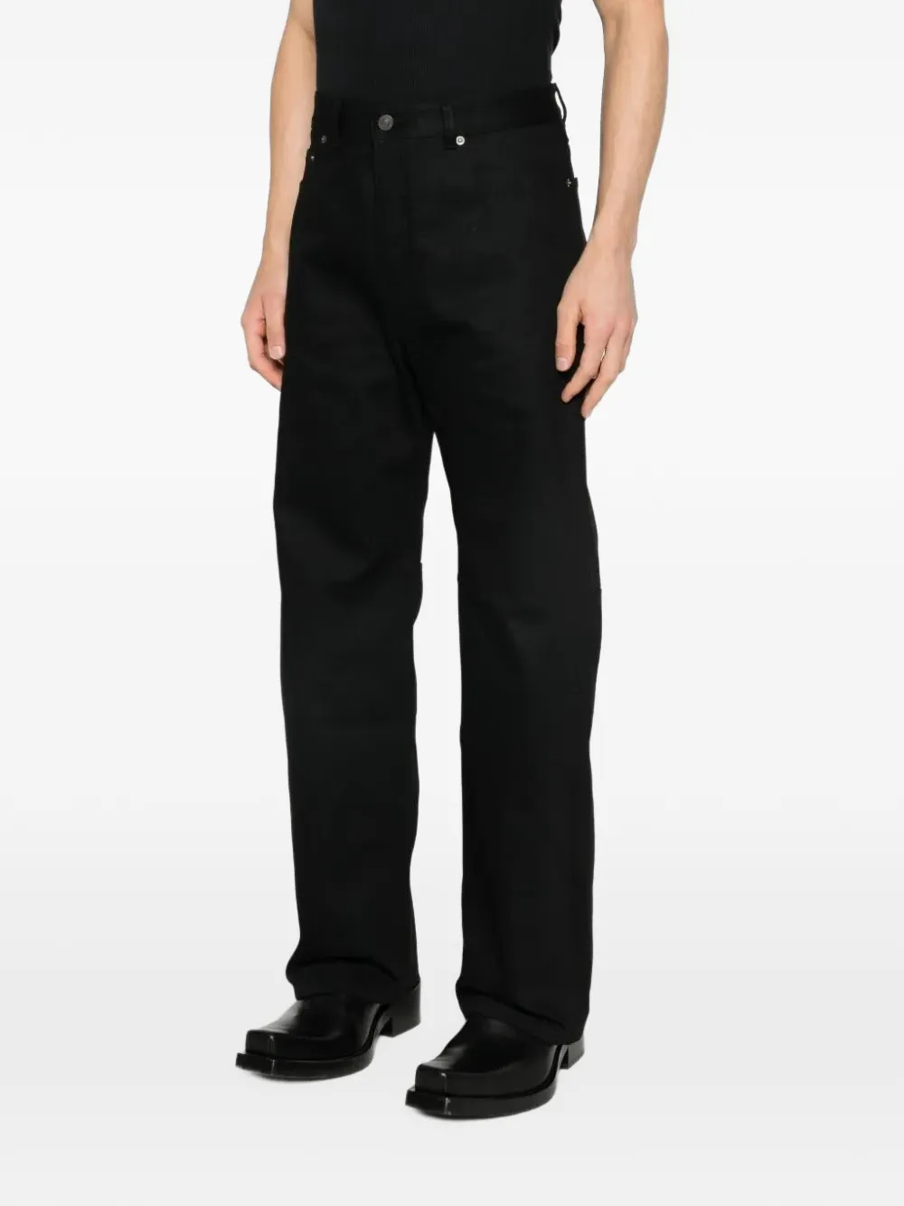 Balenciaga Curved Knee pants in black Zwart
