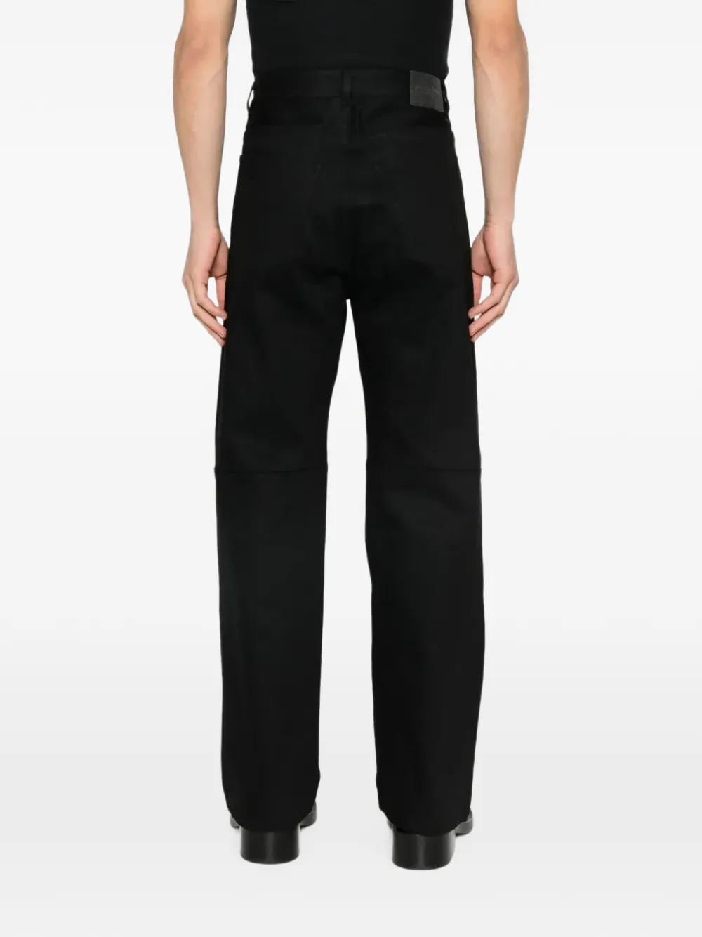 Balenciaga Curved Knee pants in black Zwart