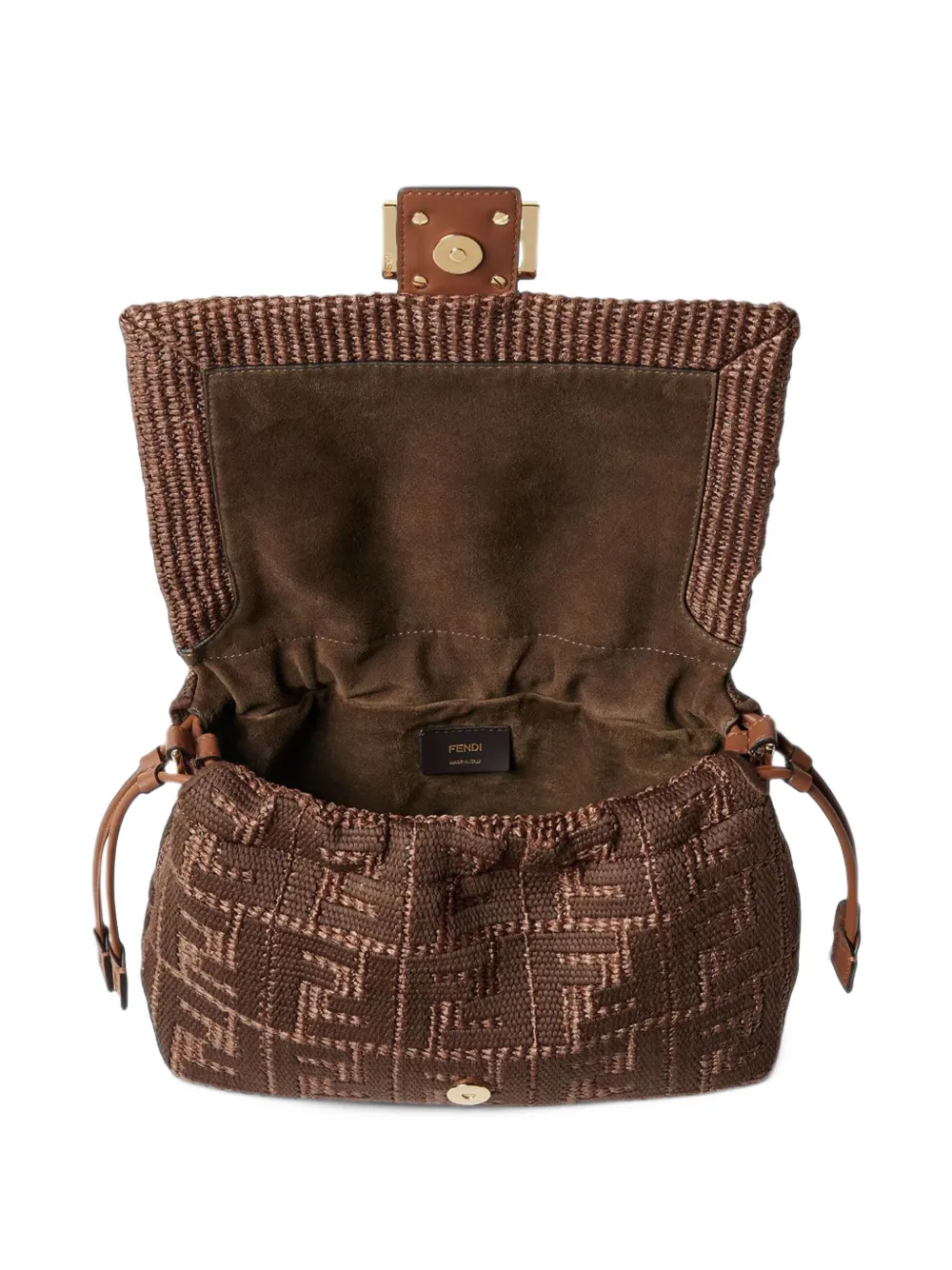 FENDI Baguette soft medium bag Bruin