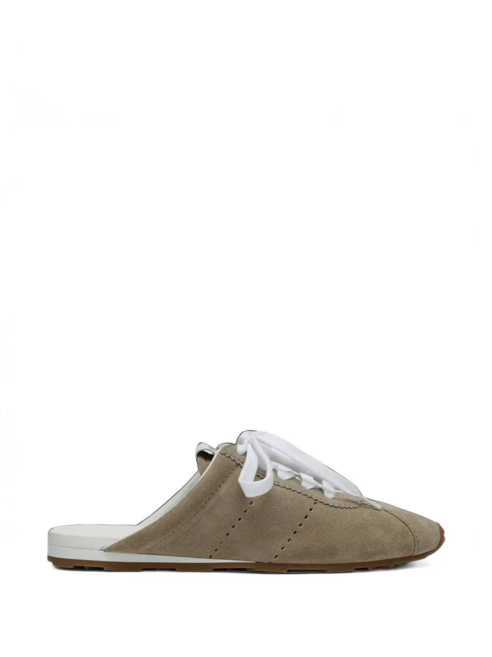 Miu Miu Plume suede mules - Nude