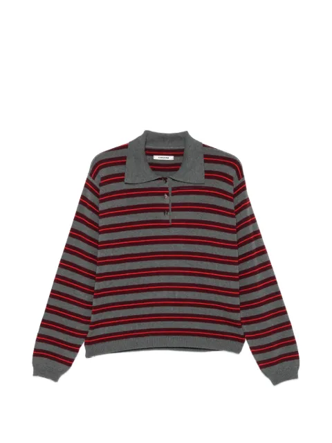 Cordera striped polo-collar sweater